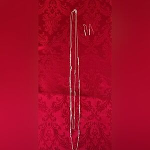 Nine West Silver Necklace with Earrings